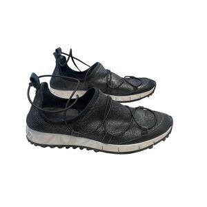 Jimmy Choo Andrea Leather Trim Metallic Mesh Sneakers Antique Silver 35 / US 5